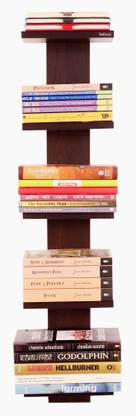 Madhuran Baton Decorative Wall Mounted Book Shelf Bookcase Space Saving Books Holder Stand Set of 5 Wenge / Wooden Shelves Rack Display Home Decor Engineered Wood Open Book Shelf