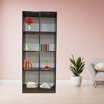 SPECIALITY PANELS Cinderella Bookshelf with 8 Shelves & Cabinet Storage Engineered Wood Semi-Open Book Shelf