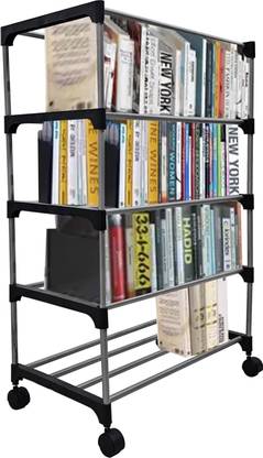GlowSilk Modern Metal Open Book Shelf