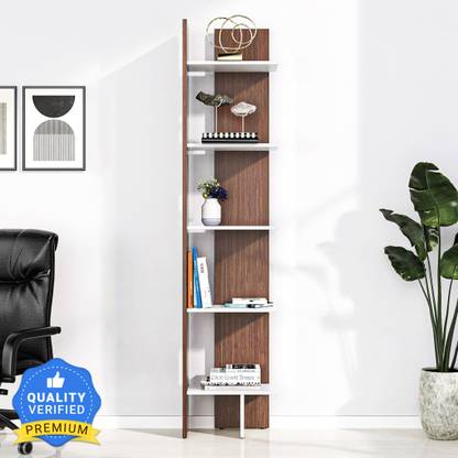 Nilkamal Cliff 5 Tier Dual Tone Engineered Wood Open Book Shelf Price ...