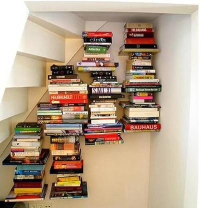 Indian Decor Floating Book Shelf Tower Type Metal Semi-Open Book Shelf