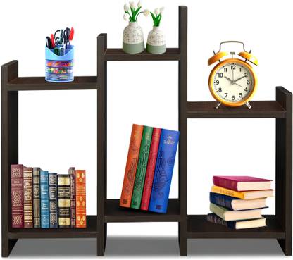 NE Furniture Engineered Wood Side Table/Bookshelf| Storage Shelve for Books Storage Engineered Wood Open Book Shelf