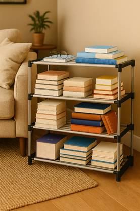 SRMAJI STORE Multipurposar Storage rack Plastic Open Book Shelf