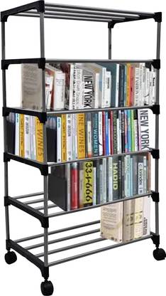 GlowSilk Modern Metal Open Book Shelf