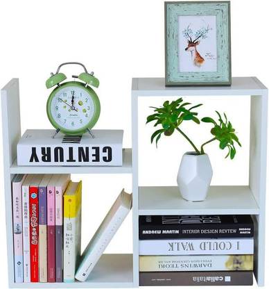UniShop Tabletop Small Desktop Bookshelves - Storage Display Rack Office & Home Décor Engineered Wood Open Book Shelf
