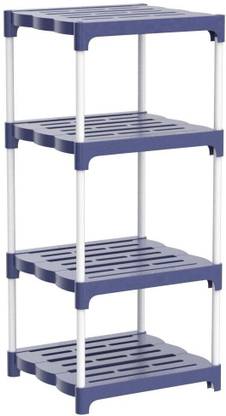 Novatic Book Stand, Home Decor Storage Rack Showcase Organizer for Living Room, Office Metal Open Book Shelf