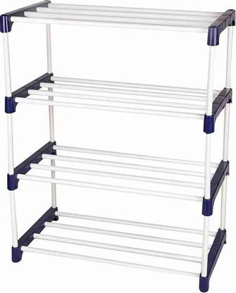Flenko Multipurpose flenko metal pipe bookshelf, book rack ,4 layer rack Metal Open Book Shelf