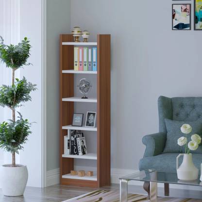 Das Colton Bookshelf Cabinet Book Rack Organizer with Shelves for Home Library Engineered Wood Open Book Shelf