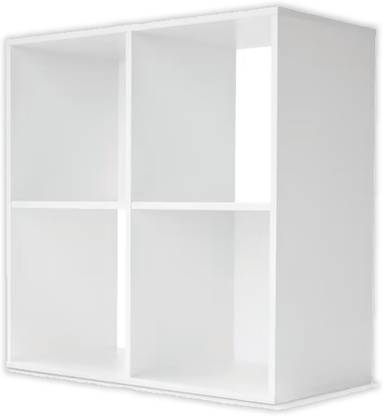 anko 4 Cube Unit White 60cm (H) x 60cm (W) x 29cm (D) Engineered Wood Open Book Shelf
