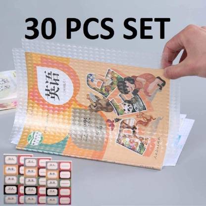 SIDGO Transparent Paper Sticker Book Cover Film Clear Matte for Craft 30Pcs Book Cover