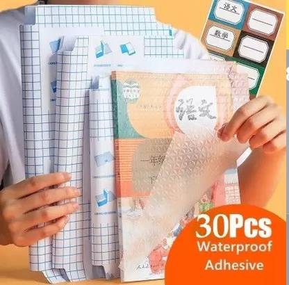 WANQLYN Self Adhesive Transparent Book Covers – 30 Pcs A5/B5/A4 Sizes Book Cover