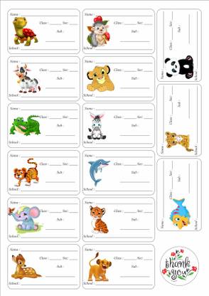 selfadhesive CUTE ANI STICKERS Book Cover