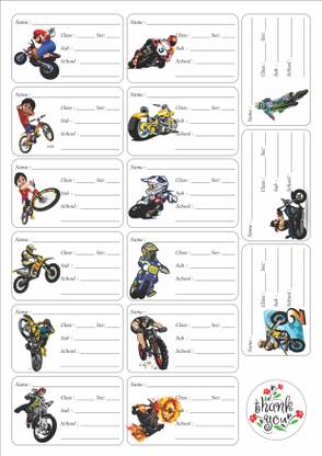 selfadhesive BIKE STICKERS Self Adhesive Paper Label