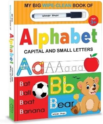 My Big Wipe And Clean Book of Alphabet Capital And Small Letters  - By Miss & Chief