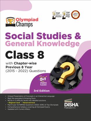 Olympiad Champs Social Studies & General Knowledge Class 8 with Chapter-Wise Previous 8 Year (2015 - 2022) Questions Complete Prep Guide with Theory, Pyqs, Past & Practice Exercise