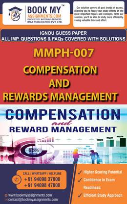IGNOU MMPH 007 Compensation and Rewards Management | Guess Paper| Important Question Answer| Post Graduate Diploma in Human Resource Management (PGDIHRM)