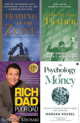 Trading in the Zone + The Disciplined Trader + Rich Dad Poor Dad + The Psychology Of Money - Combo Of 4 Books