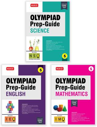 MTG Olympiad Prep-Guide Class-5 Mathematics, Science & English (Set of 3 Books) - Detailed Theory, IMO-NSO-IEO Previous Years Questions with Self Test For SOF 2025-26 Exam