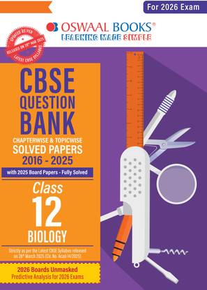 CBSE Question Bank SOLVED PAPERS Class 12 Biology For 2026 Exam
