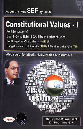 Constitutional Values 1 for 1 Sem Ba Bcom Bca Bba Sep : Bcu Bnu Tu