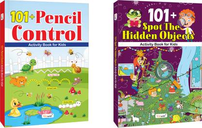 101+ Pencil Control and Spot the Hidden Objects Activity Book for Kids : Kid’s Learning Book with Activities, Fun Book, Preschool Learning Games, Activities for Toddlers | Combo of 2
