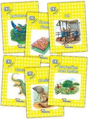 Jolly Phonics Readers, Nonfiction, Level 2  - Rain forests, Cheese Stars, Oil, Lizards, Shells & Butterflies and Moths
