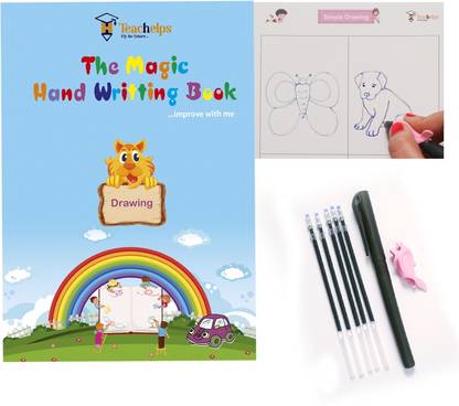 Drawing Magic Book | Line and Shape Book | Reusable | 1 Pen Set  - The Magic Drawing Book