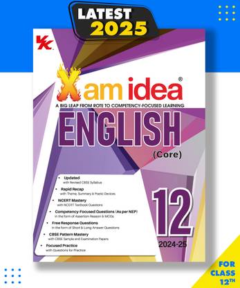 Xam idea English core Class 12 Book| CBSE Board| Chapterwise Question Bank| Based on Revised CBSE Syllabus| NCERT Questions Included| Paperback, Editorial Board|New Latest Edition For 2025-2026