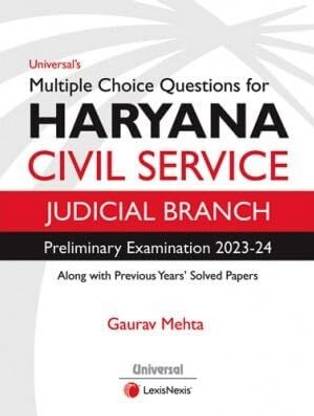 Lexis Nexis's, Mcq Hayana Civil Service Judicial Branch (Preliminary Examination) by Gaurav Mehta - Edition 2024