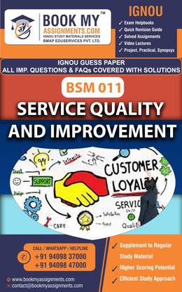 IGNOU BSM 011 Service Quality and Improvement | Guess Paper | Important Question Answer | BBASM