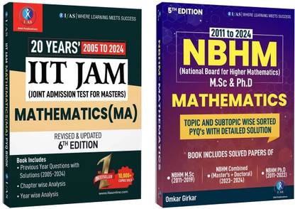 IIT JAM Mathematics and NBHM Mathematics PYQ Books  - 2026 | With Detailed Solutions (2005 to 2024) | Bestselling Chapter Wise & Topic Wise PYQ Book for IIT JAM, CUET PG, NBHM and MSc Entrance Mathematics Exams | Two Brothers Publications