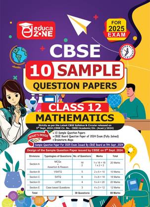 Educazone CBSE 10 Sample Question Papers Class 12 Mathematics Book (For Board Exam 2025)
