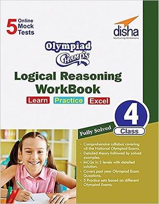Olympiad Champs Logical Reasoning Workbook Class 4 with 5 Mock Online Olympiad Tests