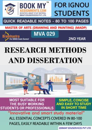 IGNOU MVA 029 Research Methods and Dissertation Quick Readable Notes | Important Topic-wise Conceptual Notes | Degree