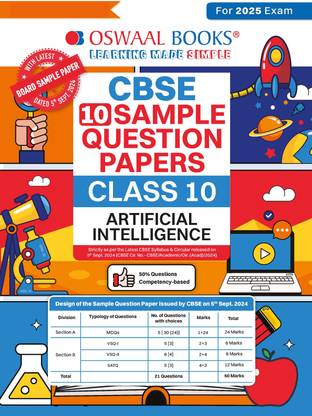 Oswaal Cbse Sample Question Papers Class 10 Artificial Intelligence Book (for 2025 Exam)