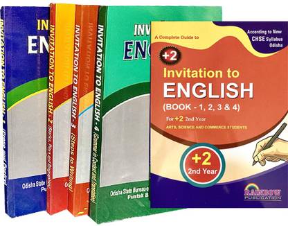 Invitation To English Book 1,2,3,4 Set & Guide Class 12 +2 2nd Year ODISHA STATE BUREAU CHSE