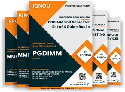 PGDIMM 2nd Semester IGNOU Study Material Combo (Set of 4 IGNOU Guide Books including MMPM 004, MMPM 005, MMPM 006 & MMPM 007) (PG Diploma in Marketing Management) with Latest Solved PYQs & Chapter-Wise Questions  - Get the PDF of this book at Rs. 99, WhatsApp us at +919354637830, or visit our website shrichakradhar.com.