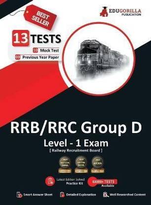 RRB Group D Level 1 Exam  - 2024 (English Edition) - 10 Full Length Mock Tests and 3 Previous Year Papers (1300 Solved Questions) with Free Access to Online Tests