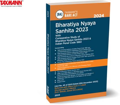 Taxmann's Bharatiya Nyaya Sanhita (Bns) 2023 ? Comprehensive Legal Resource with Bare Act | Comparative Study