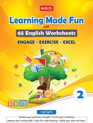 MTG 65 English Worksheets Class 2 - (Learning Made Fun) Workbooks to Improve Your Writing Skills, Grammar Concept & Enrich Your Vocabulary (Based on CBSE/NCERT)