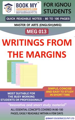 IGNOU MEG 13 Writing from the Margins Quick Readable Notes | Important Topic-wise Conceptual Notes | Master of Arts (English)(MEG)