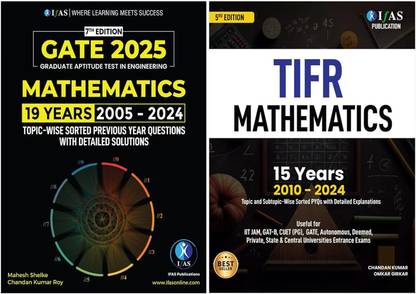 GATE Mathematics & TIFR Mathematics  - 2026 [Set of 2 Books] | GATE Mathematics Previous Year Question Papers + TIFR Mathematics PYQs | Topic-Wise | Fully Solved with Explanations | For IIT JAM / TIFR / CUET / CSIR UGC NET / GATE Entrance Exams | Best Seller Combo for Exam Preparation | IFAS Publications