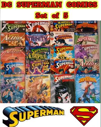 Set of 5 Superman Comic by DC Comics | assorted collection with different issues | with 5 Disc