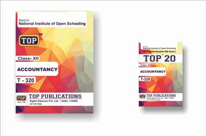 TOP NIOS Class 12 Accountancy 320 Guide + TOP 20 Most Important Question Answers (Mini Book) - Set of 2 Books
