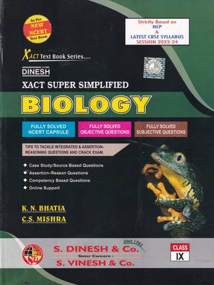 XACT Super Simplified Biology For Class 9 -CBSE - Examination 2023-2024