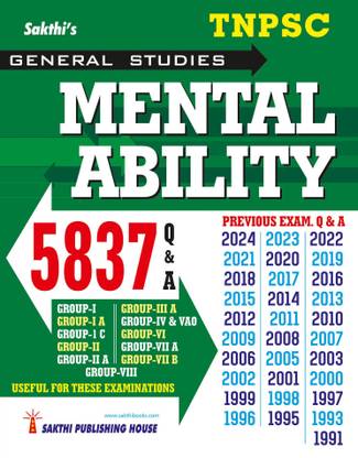 Tnpsc Mental Ability Previous Examination 5837 Question and Answer English