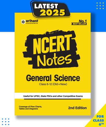 NCERT Notes General Science| Flow Charts| Tables| Tamil Nadu & NIOS Board| for UPSC| UPPSC| BPSC| JPSC| MPPSC| One Liner for UPSC/IAS Preparation| State Civil Services & other Competitive Exams Class 6+12 Old + New Paperback, Digvijay Singh, Abhishika Kaushik, Juhi Bhatia|New Latest Edition For 2025-2026 2025 Edition