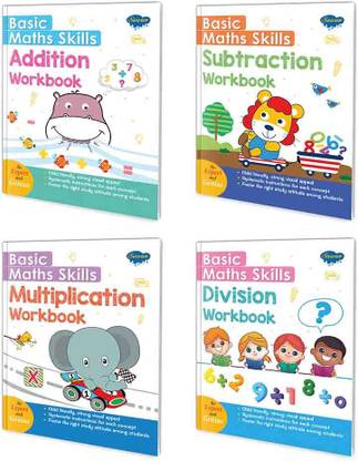 Basic maths skills workbook | set of 4 books | Addition, Subtraction , Multiplication,Division | Math Mastery: Addition, Subtraction, Multiplication, and Division