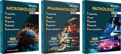 PW MedEd FARRE for Second MBBS Professional University Exam | Microbiology, Pharmacology, Pathology (Set of 3 Books) | Frequently Asked Regularly Repeated Exam Questions