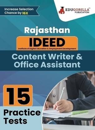 Rajasthan IDEED Content Writer & Office Assistant Book  - 2024 | Institute of Digital Education & Employment Development | 15 Practice Tests (1500 Solved MCQ) with Free Access to Online Tests